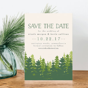 Rustikale Kiefern Hochzeit Save The Date