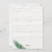 Rustikale Kiefern und Holzfotografie Weihnachten (Rückseite)