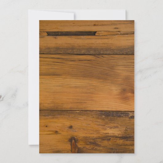 Rustikale Kiefern und Winterhochzeit am roten Spit Einladung (Rückseite)