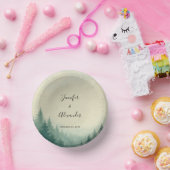 Rustikale Kiefernbäume Hochzeitspapier Pappteller (Party)