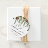 Rustikale Kiefernbäume Kinderdusche Danke Geschenkanhänger (Beispiel)