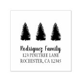 Rustikale Kiefernbäume Rücksendeadresse selbst-ink Permastempel (Design)