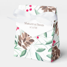 Rustikale Kiefernfüße und Gastgeschenk Hochzeit Be