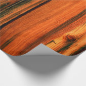 rustikale Kiefernholzplatten Geschenkpapier (Ecke)