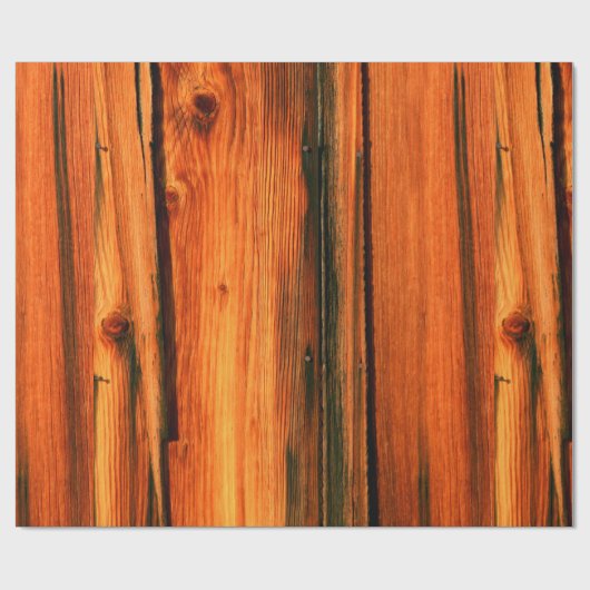 rustikale Kiefernholzplatten Geschenkpapier (Flach)