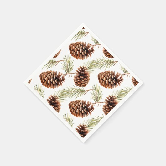 Rustikale Kiefernkone Serviette (Ecke)