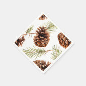 Rustikale Kiefernkone Serviette (Ecke)