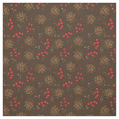 Rustikale Kiefernkone und Berries Wald Brown Stoff (Muster)