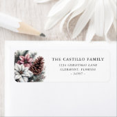 Rustikale Kiefernkone und Poinsettia (Insitu)