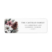 Rustikale Kiefernkone und Poinsettia (Vorne)