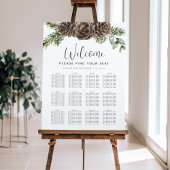 Rustikale Kiefernkone Winter Hochzeitskarte Poster
