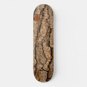 Rustikale Kiefernrinden-Textur Skateboard (Vorderseite)