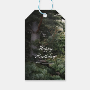 Rustikale Kiefernwald-Hochzeitsgeschenke Geschenkanhänger