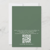 Rustikale Kiefernwaldbäume  Eleganter QR-Code Hoch Einladung (Rückseite)