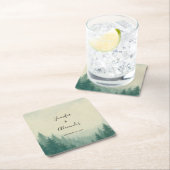 Rustikale Kiefernwälder Hochzeit Rechteckiger Pappuntersetzer (Vor Ort)