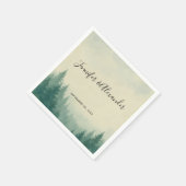 Rustikale Kiefernwälder Hochzeit Serviette (Ecke)