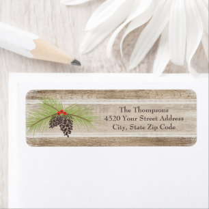 Rustikale Kiefernzweig & Berries Holzkorn