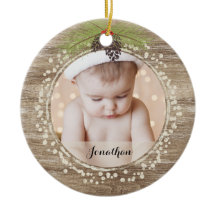 Rustikale Kiefernzweig & Berries Holzkorn