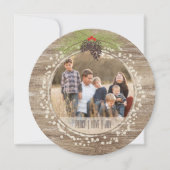 Rustikale Kiefernzweig, Ruhe, Liebe & Freude Feiertagskarte (Vorderseite)