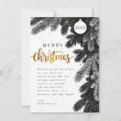 Rustikale Kiefernzweig Weihnachtskarte außerhalb d Einladung (Vorderseite)