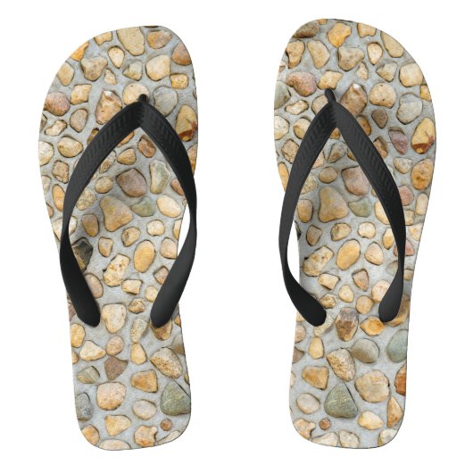 Rustikale Kieselsteinmauer  Badesandalen (Fußbett)