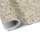 Rustikale Kieselsteinmauer Geschenkpapier (Rolleneckpunkt)