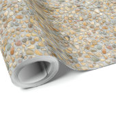 Rustikale Kieselsteinmauer Geschenkpapier (Rolleneckpunkt)