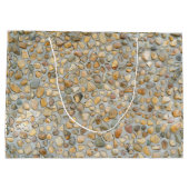 Rustikale Kieselsteinmauer Große Geschenktüte (Rückseite)