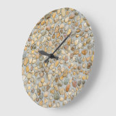 Rustikale Kieselsteinmauer Große Wanduhr (Winkel)
