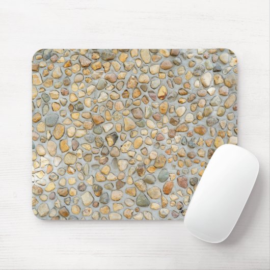 Rustikale Kieselsteinmauer Mousepad (Mit Mouse)