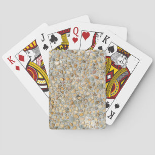 Rustikale Kieselsteinmauer  Spielkarten