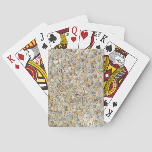 Rustikale Kieselsteinmauer Spielkarten (Rückseite)