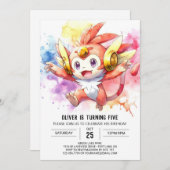 Rustikale Kinder Affe Geburtstag Einladung (Vorne/Hinten)