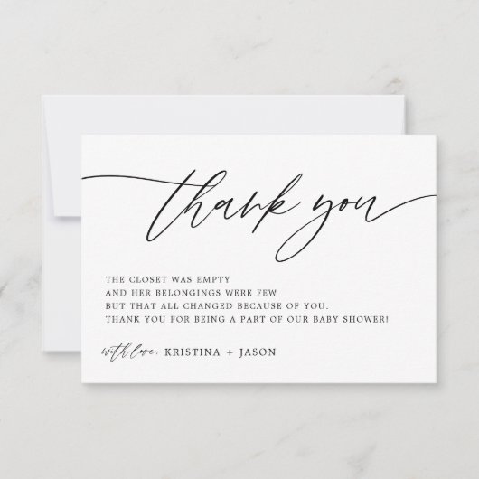 Rustikale Kinderdusche Danke, Karten (Vorderseite)