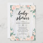 Rustikale Kinderdusche Einladungen für Mädchen (Vorderseite)