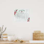 Rustikale Kinderdusche mit kleinen Tomaten Datum Poster (Küche)