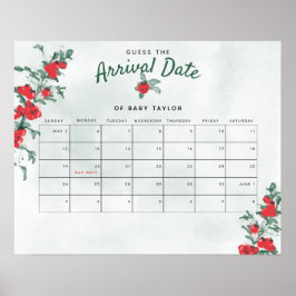 Rustikale Kinderdusche mit kleinen Tomaten Datum Poster