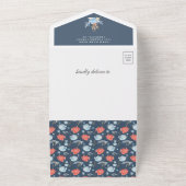 Rustikale Kinderdusche unter dem Meereswal All In One Einladung (Außenbereich)