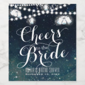 Rustikale KIRCHE DER BRIDE Bridal Wein Weinetikett (Einzelnes Label)