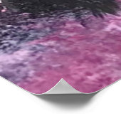 Rustikale Kirschblüten Liebe Roter Schirm Poster (Ecke)