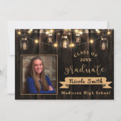 Rustikale Klasse 2025 Abschluss Foto Ankündigung (Vorderseite)