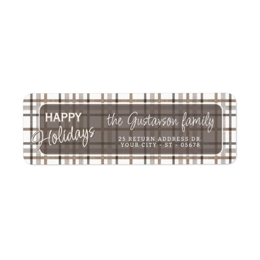 Rustikale Klasse Eleganter Karierter Musterurlaub (Vorne)