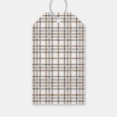 Rustikale Klasse Eleganter Karierter Musterurlaub Geschenkanhänger (Rückseite)