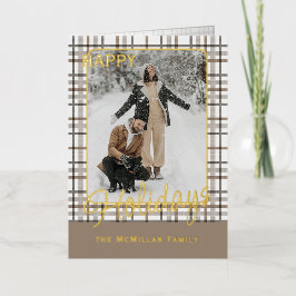 Rustikale Klasse Elegantes Kariertes Muster Gold