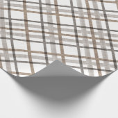 Rustikale Klasse Elegantes, neutrales Kariertes Mu Geschenkpapier (Ecke)