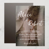 Rustikale Klassik Romantische Hochzeit Einladung (Vorne/Hinten)