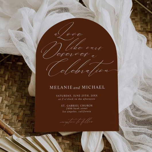 Rustikale Klassische Skriptkalligrafie QR Code Hoc Einladung