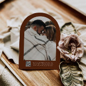 Rustikale Klassische Skriptkalligrafie QR Code Hoc Einladung