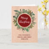 Rustikale Kleider Freunde & Familie Frohe Weihnach Karte (Gelbe Blume)