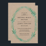 Rustikale Kleider-Grüne Einladung zur Hochzeit<br><div class="desc">Herrliche Hochzeitseinladungen am Trend mit einem grünen,  rustikalen Kranz,  der die Einladung durchzieht. Die schöne Typografie und der schwarze Text mit all dem macht dieses Design wirklich auffällig. Inspiriert von Grün und unserem Lieblingsfarm,  sind diese Einladungen rustikal und elegant mit einer schicken,  aber traditionellen Touch.</div>